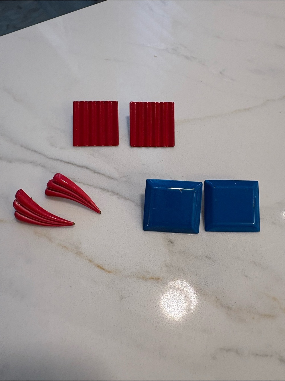 Vintage 80s earrings- lot of 3